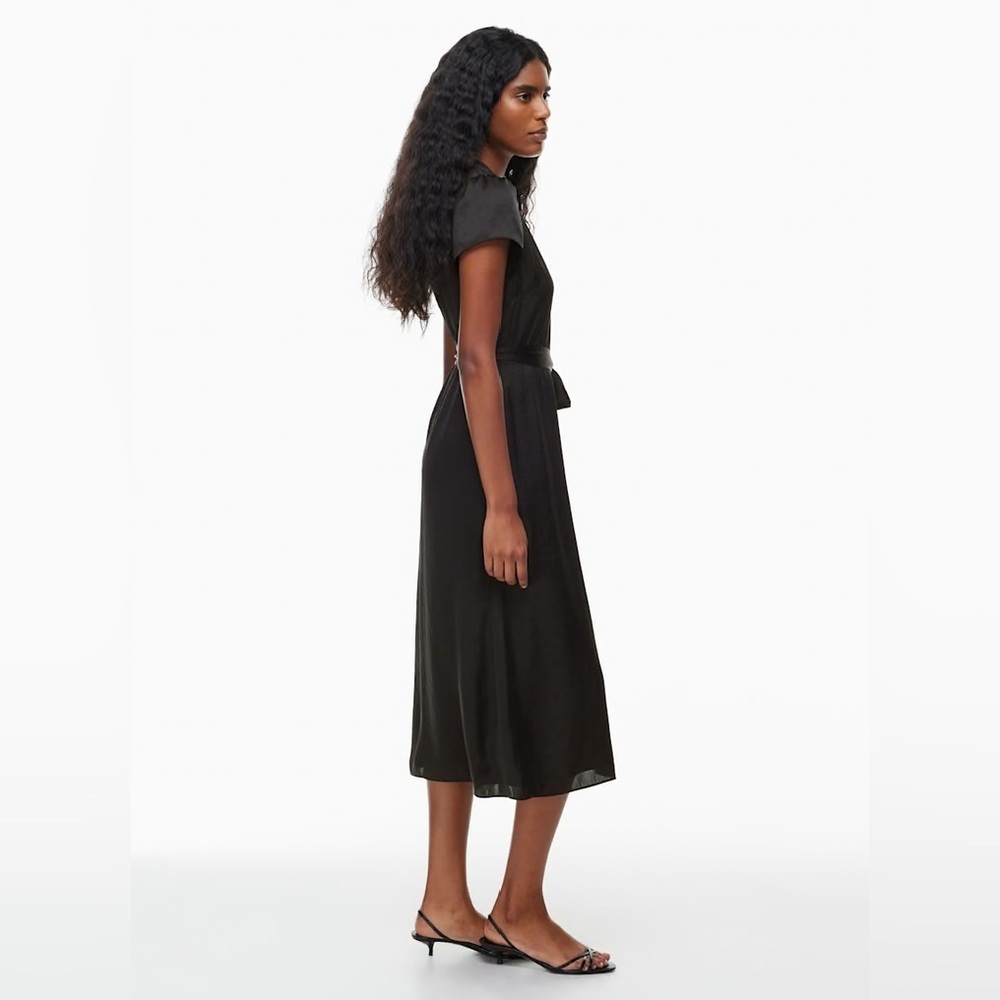 NEW Aritzia Wilfred Shirt Satin Button-up Shirt Dress - Picture 3 of 13